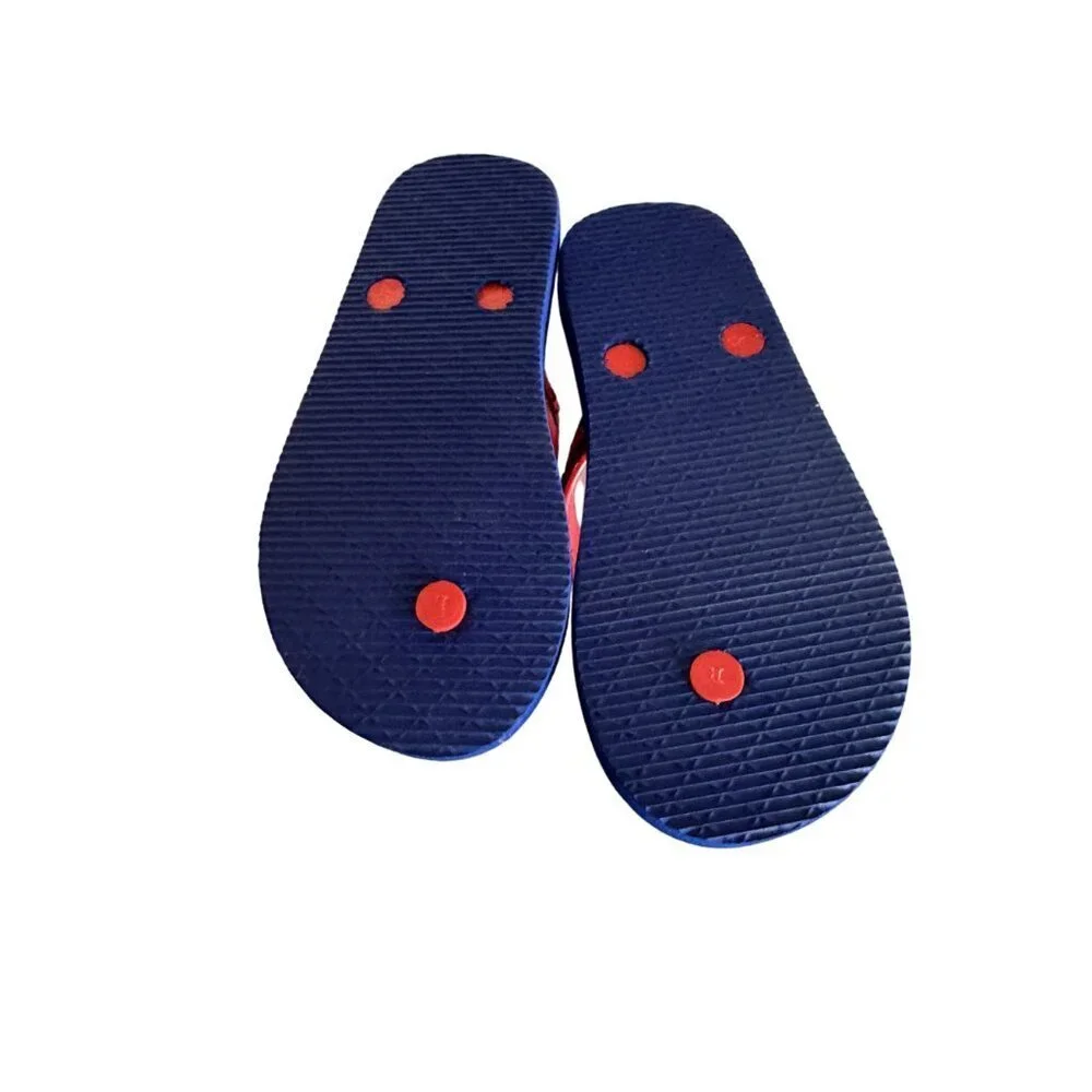Disney‎ Minnie Mouse Polka Dot Flip Flops With Bow For Kids Size 11-13